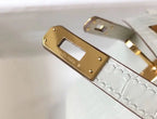 Hermes Kelly Mini II Bag In Beton Embossed Crocodile Leather – HW135