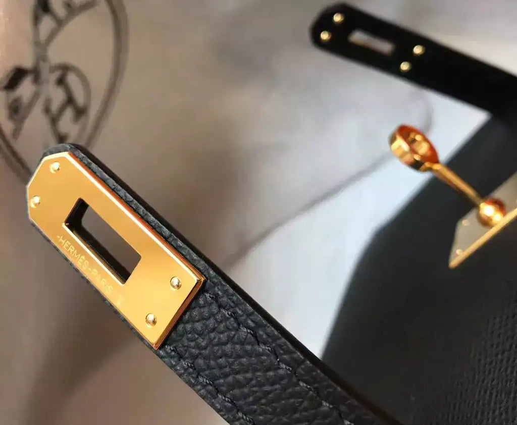 Hermes Kelly Mini II Bag In Black Epsom Leather GHW – HW120