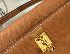 Hermes Kelly Mini II Bag In Gold Epsom Leather GHW – HW122