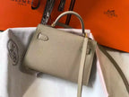 Hermes Kelly Mini II Bag In Gris Tourterelle Epsom Leather GHW – HW118