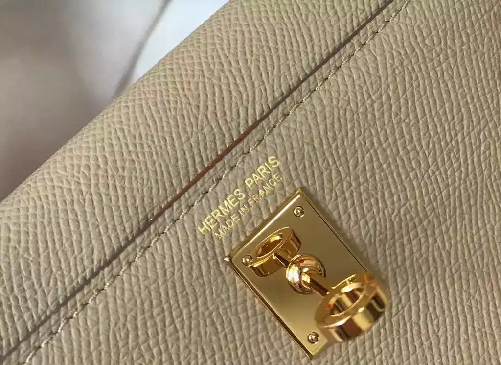 Hermes Kelly Mini II Bag In Gris Tourterelle Epsom Leather GHW – HW118