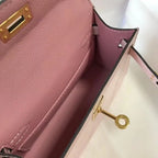 Hermes Kelly Mini II Bag In Rose Dragee Embossed Crocodile Leather – HW132