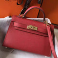 Hermes Kelly Mini II Bag In Rouge Vif Epsom Leather GHW – HW119