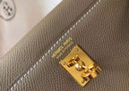 Hermes Kelly Mini II Bag In Taupe Grey Epsom Leather GHW – HW125