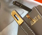 Hermes Kelly Mini II Bag In Taupe Grey Epsom Leather GHW – HW125