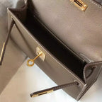 Hermes Kelly Mini II Bag In Taupe Grey Epsom Leather GHW – HW125