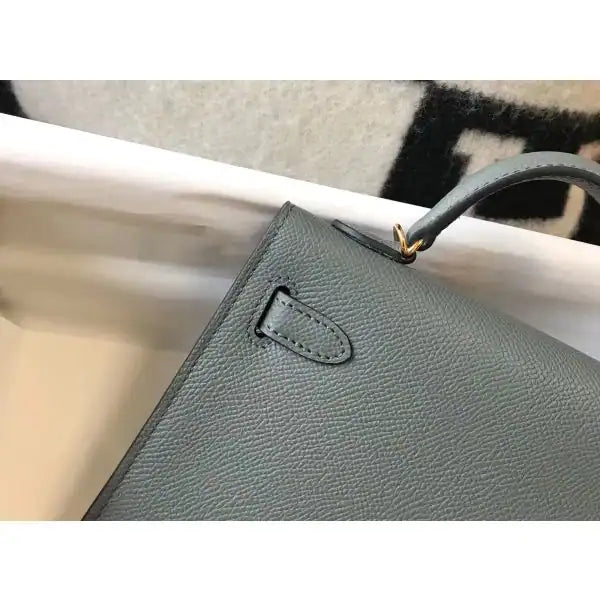 Hermes Kelly Mini II Bag In Vert Amande Epsom Leather GHW – HW114