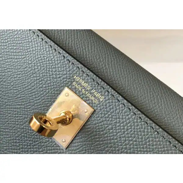 Hermes Kelly Mini II Bag In Vert Amande Epsom Leather GHW – HW114