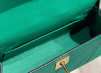 Hermes Kelly Mini II Bag In Vert Jade Epsom Leather GHW – HW115