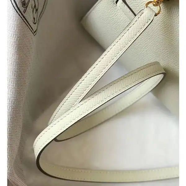 Hermes Kelly Mini II Bag In White Epsom Leather GHW – HW117