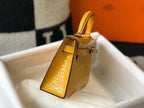 Hermes Kelly Mini II Bag In Yellow Embossed Crocodile Leather – HW128