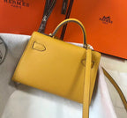 Hermes Kelly Mini II Bag In Yellow Epsom Leather GHW – HW116