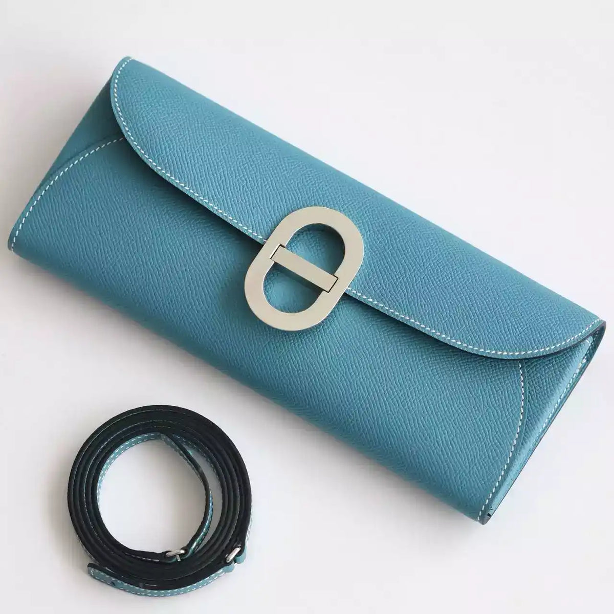 Hermes Maillon To Go Wallet in Blue Jean Epsom Calfskin – HW175