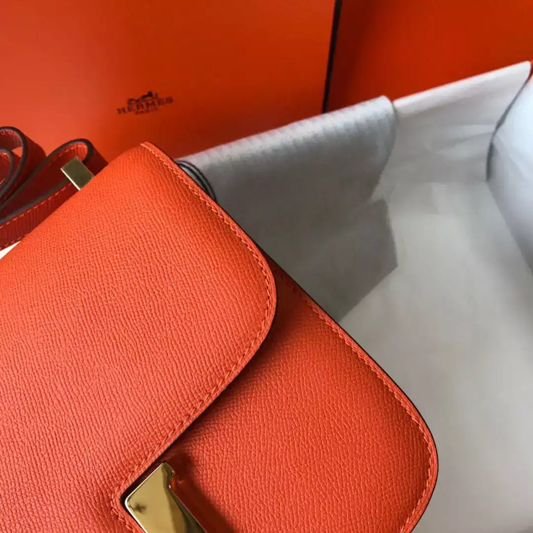 Hermes Orange Constance MM 24cm Epsom Leather Bag – HW041