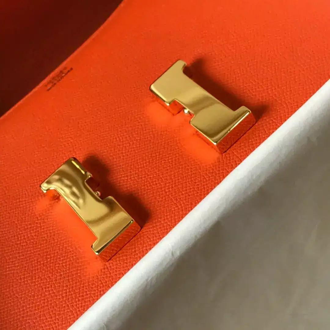 Hermes Orange Constance MM 24cm Epsom Leather Bag – HW041