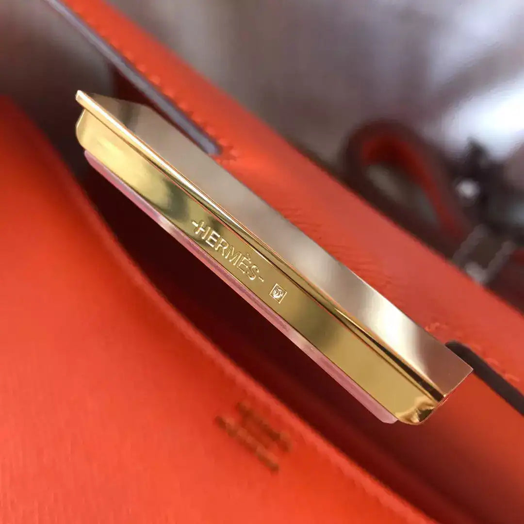 Hermes Orange Constance MM 24cm Epsom Leather Bag – HW041