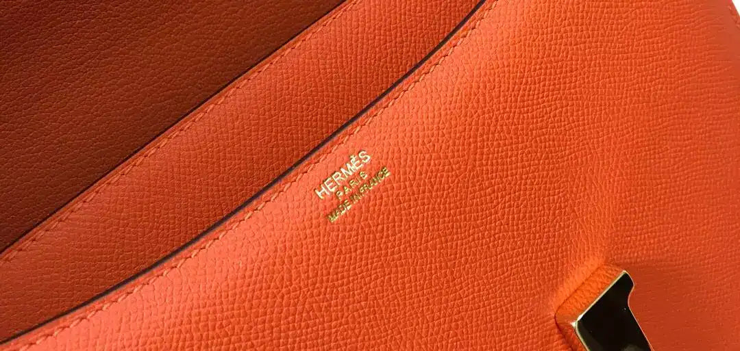 Hermes Orange Constance MM 24cm Epsom Leather Bag – HW041