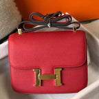 Hermes Red Constance MM 24cm Epsom Leather Bag – HW039