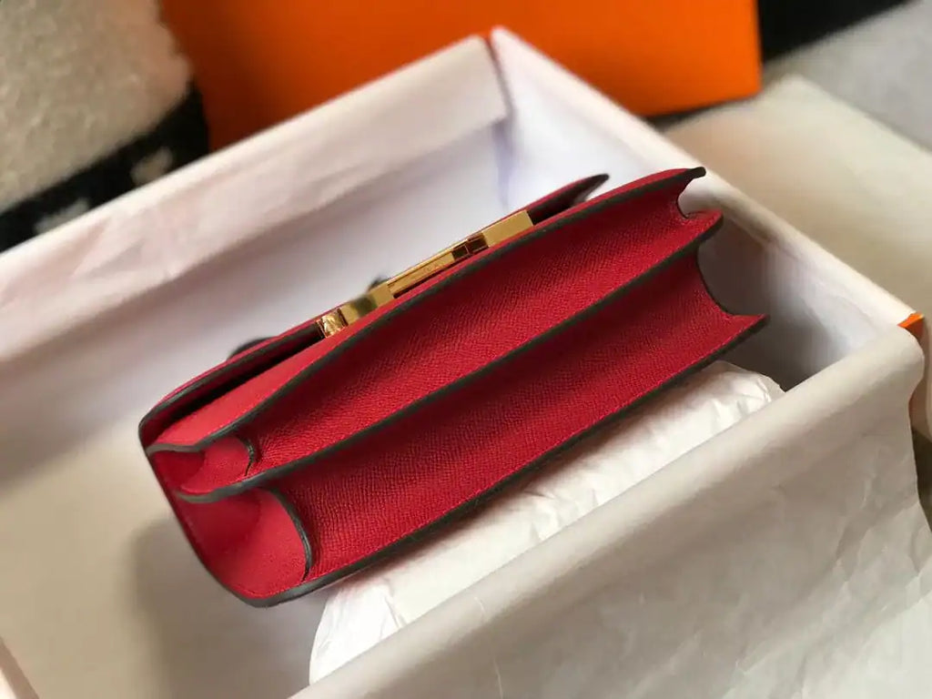 Hermes Red Constance MM 24cm Epsom Leather Bag – HW039