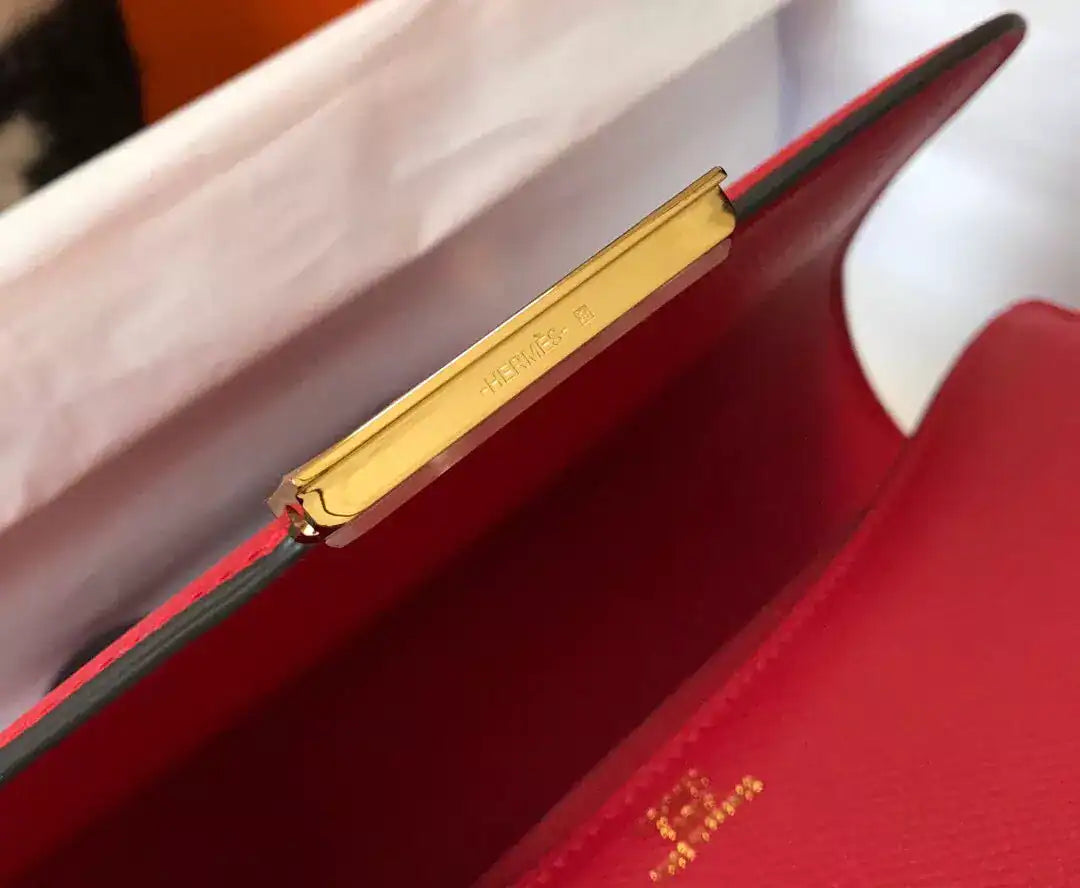 Hermes Red Constance MM 24cm Epsom Leather Bag – HW039
