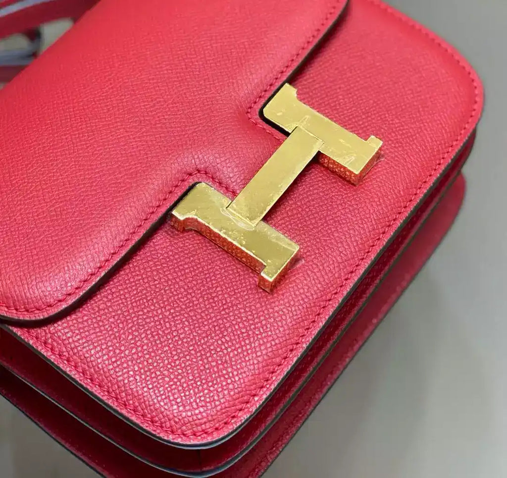 Hermes Red Constance MM 24cm Epsom Leather Bag – HW039