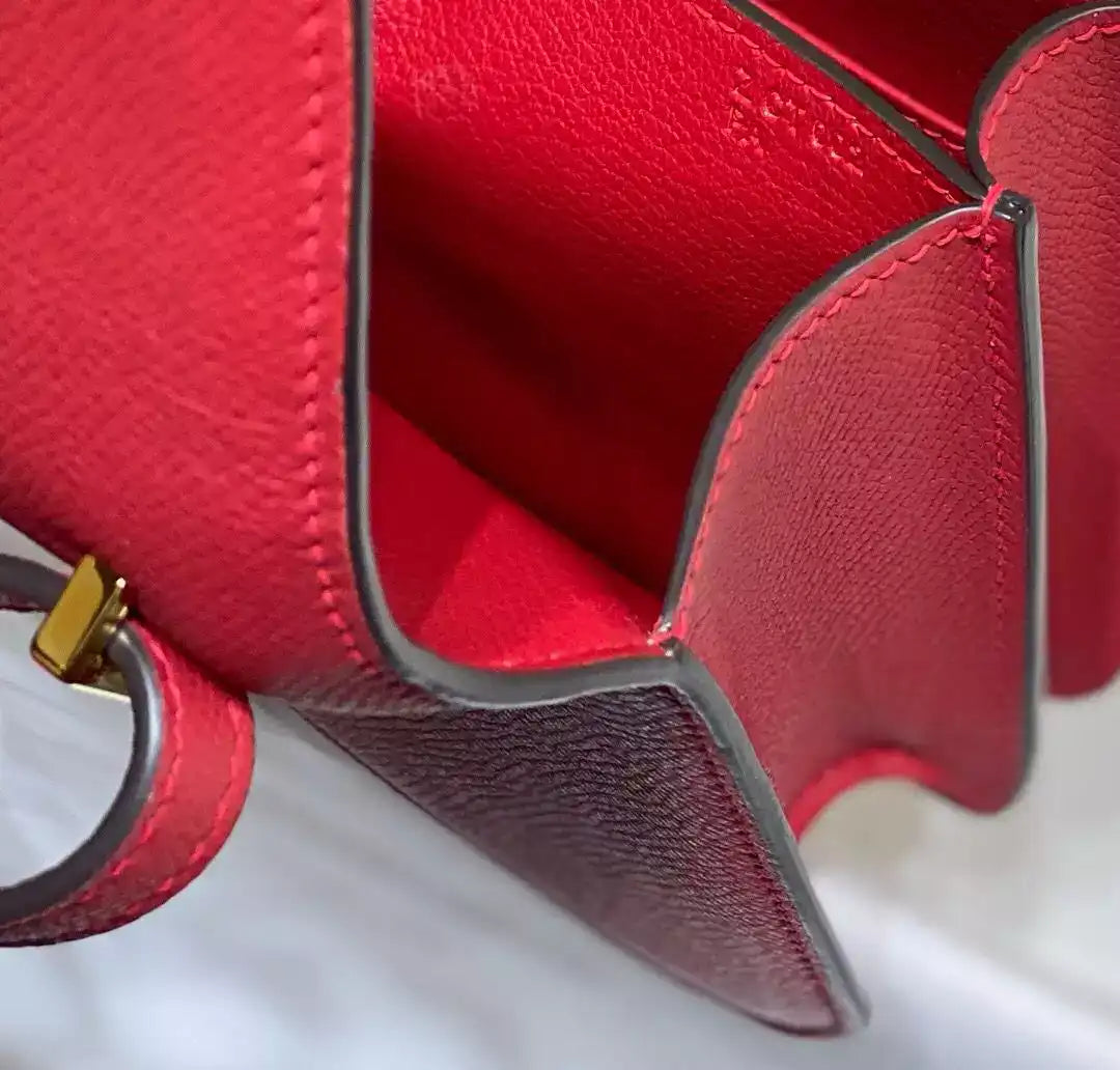 Hermes Red Constance MM 24cm Epsom Leather Bag – HW039