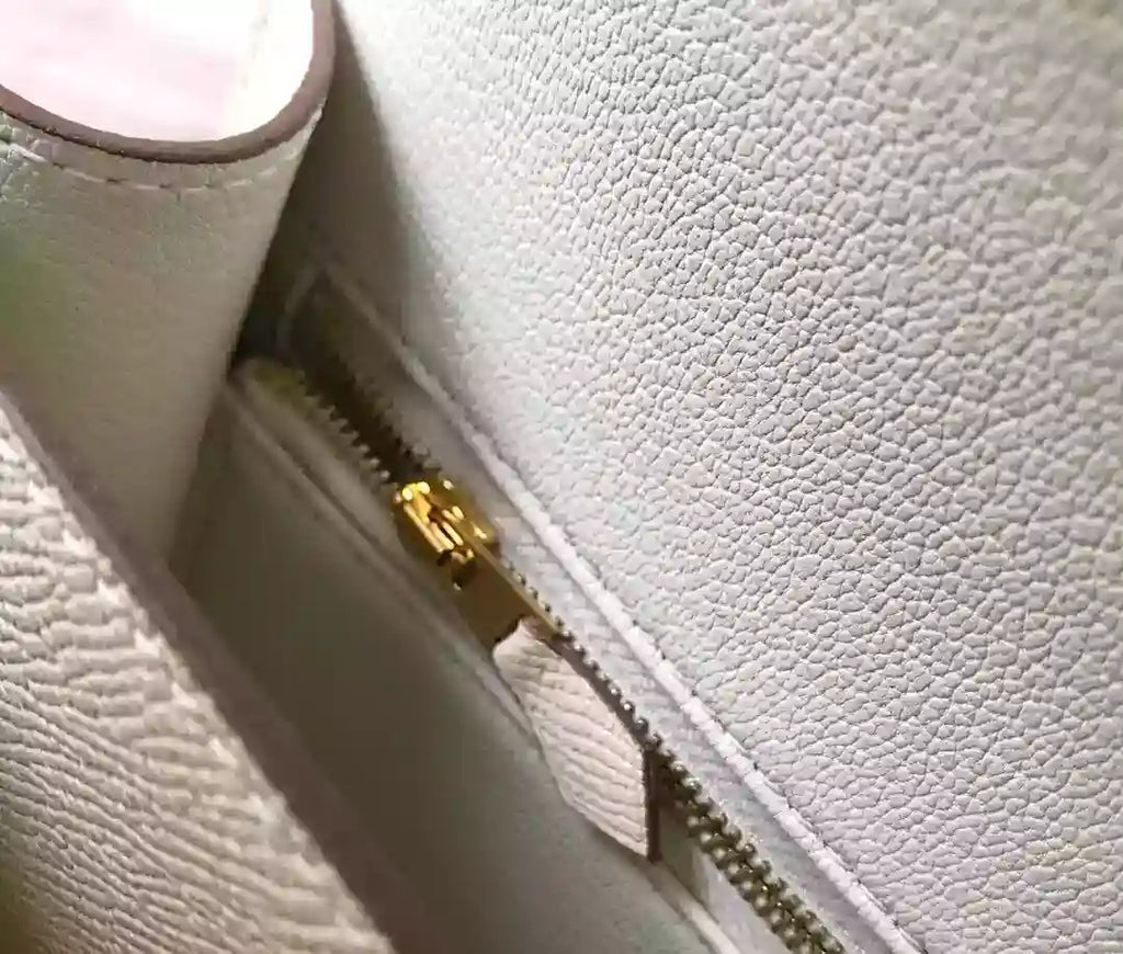 Hermes White Constance MM 24cm Epsom Leather Bag – HW036