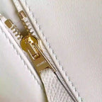 Hermes White Constance MM 24cm Epsom Leather Bag – HW036