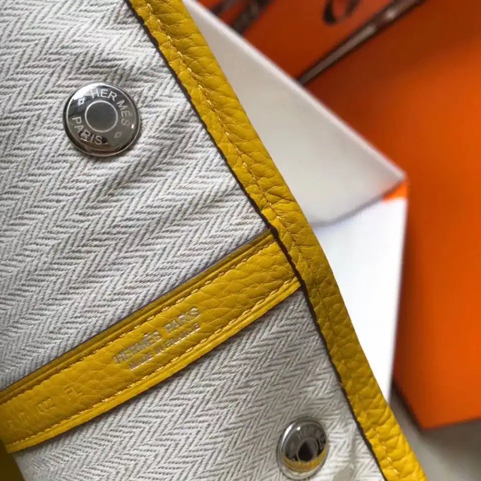 Hermes Garden Party 30 Bag In Yellow Taurillon Leather – HW076