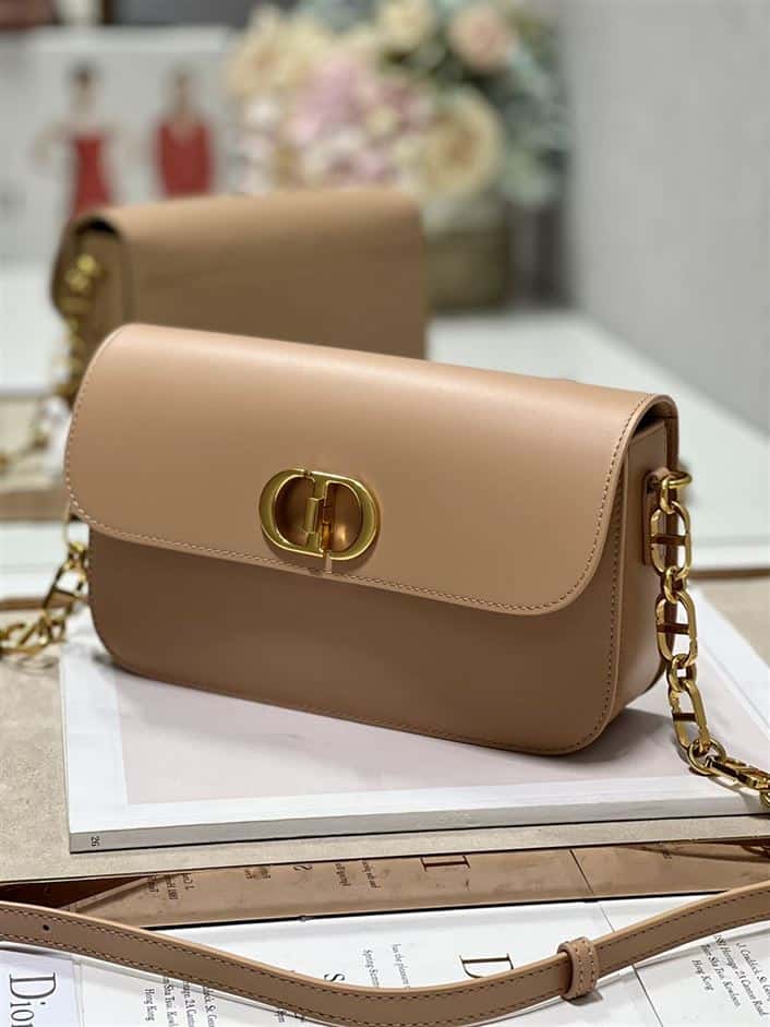 DIOR 30 MONTAIGNE AVENUE BAG BEIGE BOX CALFSKIN – DOB105