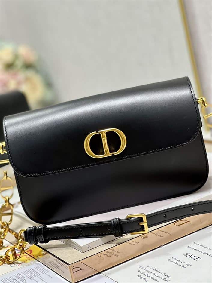 DIOR 30 MONTAIGNE AVENUE BAG BLACK BOX CALFSKIN – DOB102