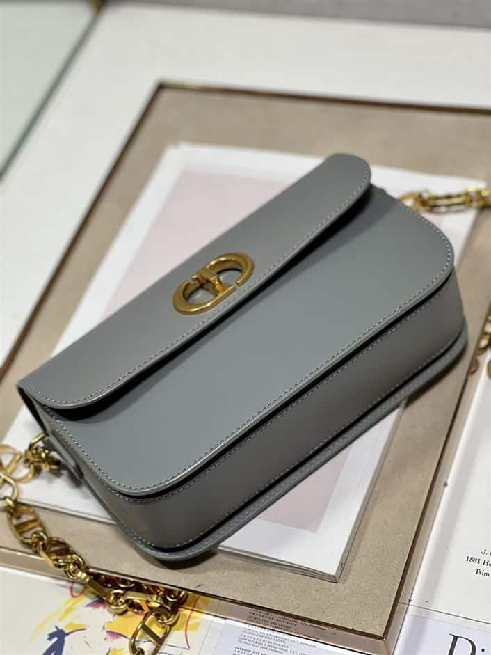 DIOR 30 MONTAIGNE AVENUE BAG ETHEREAL GRAY BOX CALFSKIN – DOB103