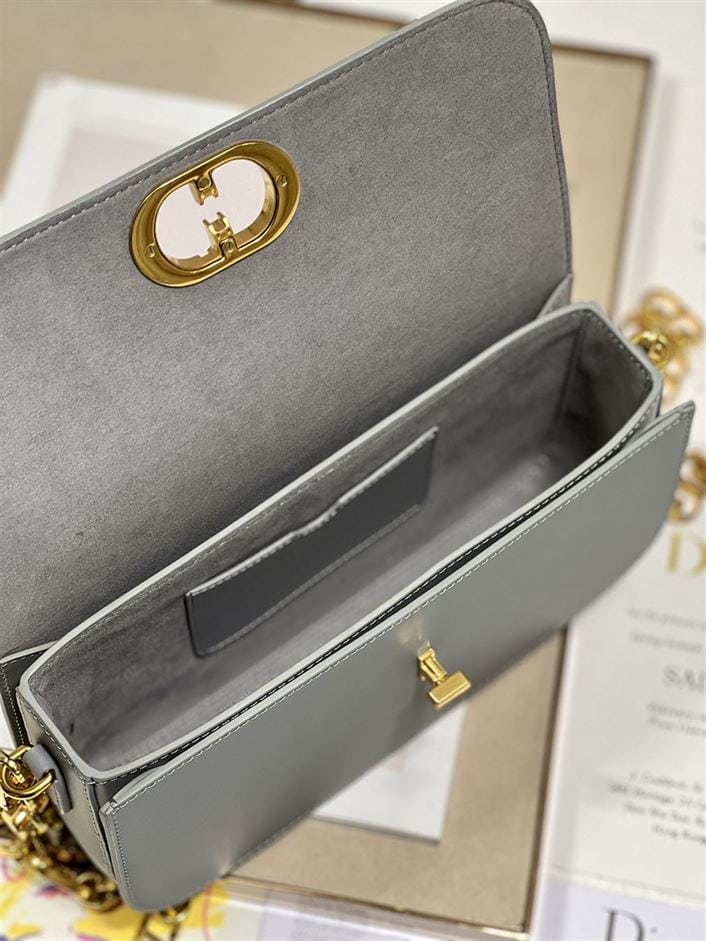 DIOR 30 MONTAIGNE AVENUE BAG ETHEREAL GRAY BOX CALFSKIN – DOB103
