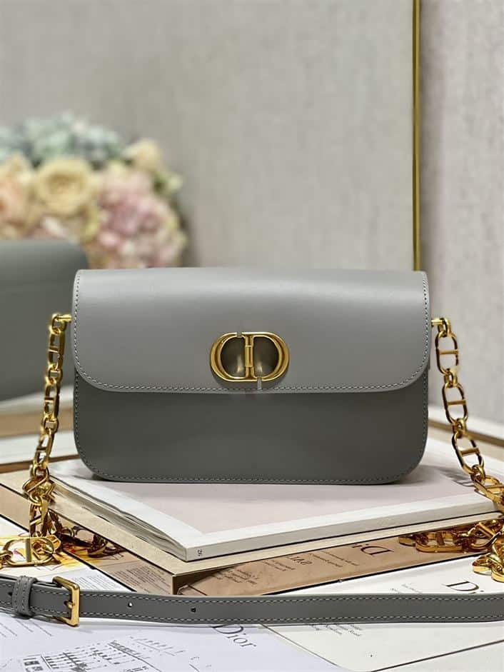 DIOR 30 MONTAIGNE AVENUE BAG ETHEREAL GRAY BOX CALFSKIN – DOB103