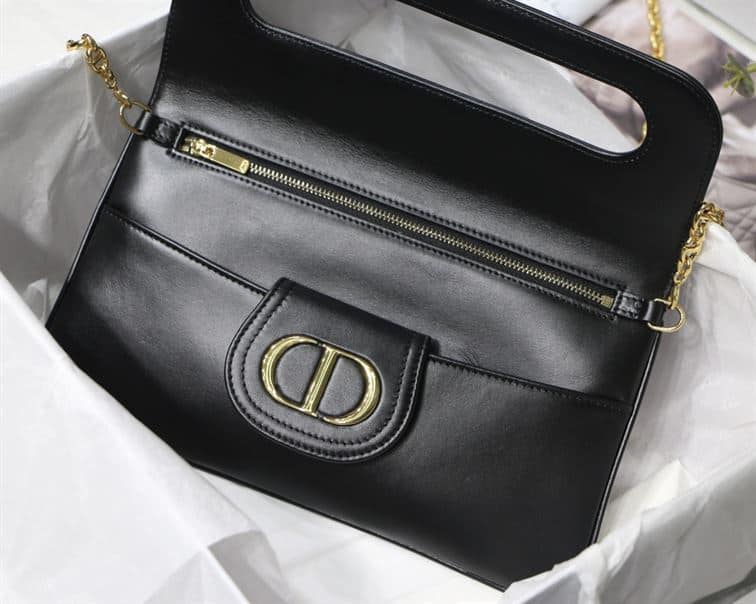 DIOR AUTHENTICATED AVENUE HANDBAG LEATHER BLACK – DOB113