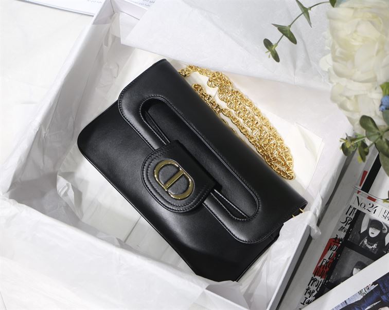 DIOR AUTHENTICATED AVENUE HANDBAG LEATHER BLACK – DOB113