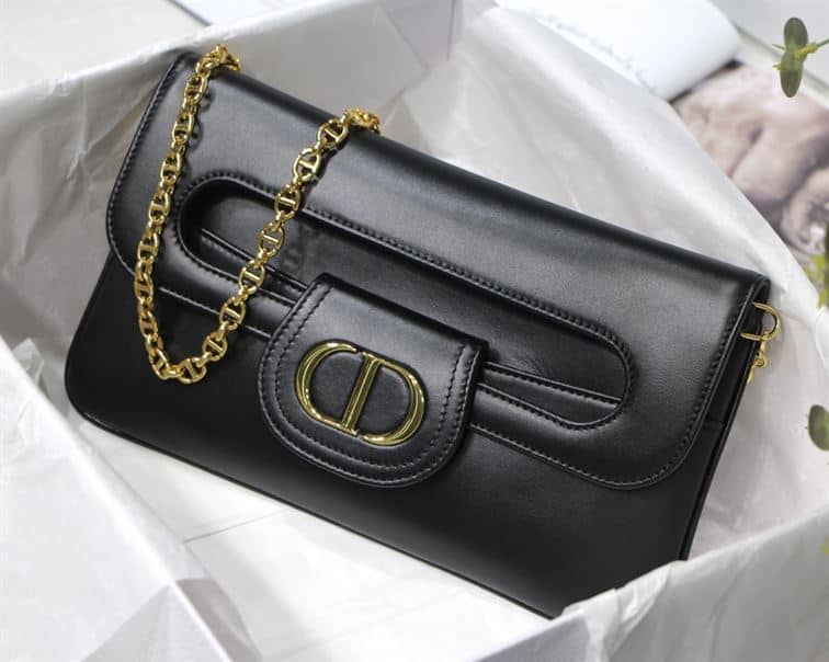 DIOR AUTHENTICATED AVENUE HANDBAG LEATHER BLACK – DOB113