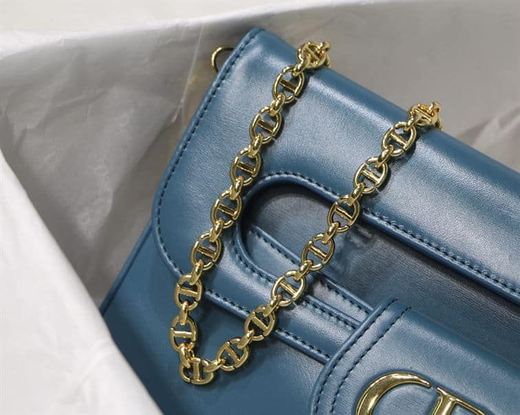DIOR AUTHENTICATED AVENUE HANDBAG LEATHER BLUE – DOB116