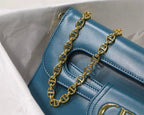 DIOR AUTHENTICATED AVENUE HANDBAG LEATHER BLUE – DOB116