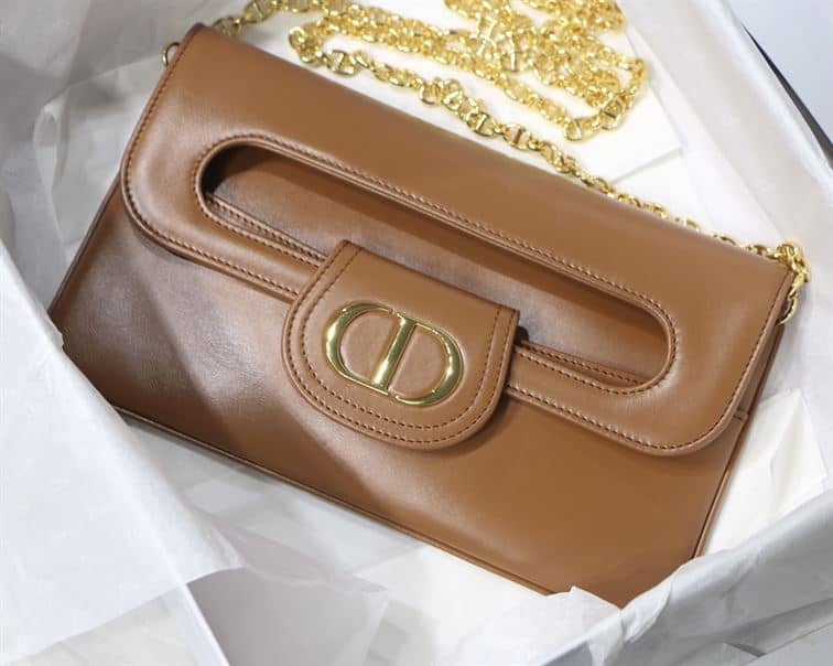 DIOR AUTHENTICATED AVENUE HANDBAG LEATHER BROWN – DOB115