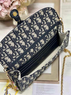 Dior Bobby East-West Pouch With Chain ‘Blue’ – DOB025