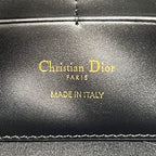 DIOR BOBBY EAST-WEST POUCH WITH CHAIN BLACK SMOOTH CALFSKIN – DOB098