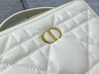 DIOR CARO BOX BAG LATTE QUILTED MACROCANNAGE CALFSKIN – DOB073