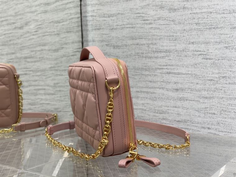 DIOR CARO BOX BAG ROSE DES VENTS QUILTED MACROCANNAGE CALFSKIN – DOB072