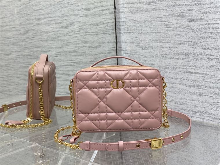 DIOR CARO BOX BAG ROSE DES VENTS QUILTED MACROCANNAGE CALFSKIN – DOB072