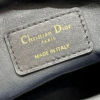DIOR CARO D-COSY BAG BLACK SUPPLE CANNAGE CALFSKIN – DOB087