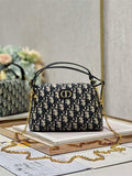 DIOR CARO D-COSY BAG BLUE DIOR OBLIQUE JACQUARD – DOB089