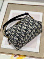 DIOR CARO D-COSY BAG BLUE DIOR OBLIQUE JACQUARD – DOB089