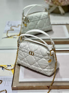DIOR CARO D-COSY BAG LATTE SUPPLE CANNAGE CALFSKIN – DOB088