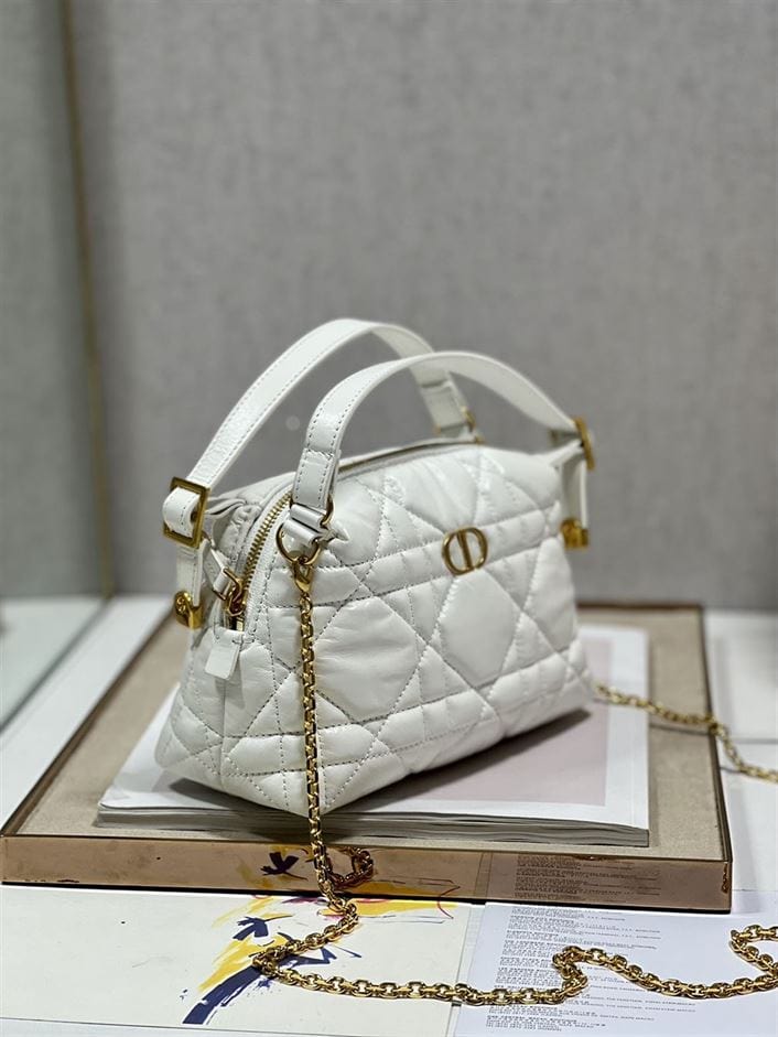 DIOR CARO D-COSY BAG LATTE SUPPLE CANNAGE CALFSKIN – DOB088